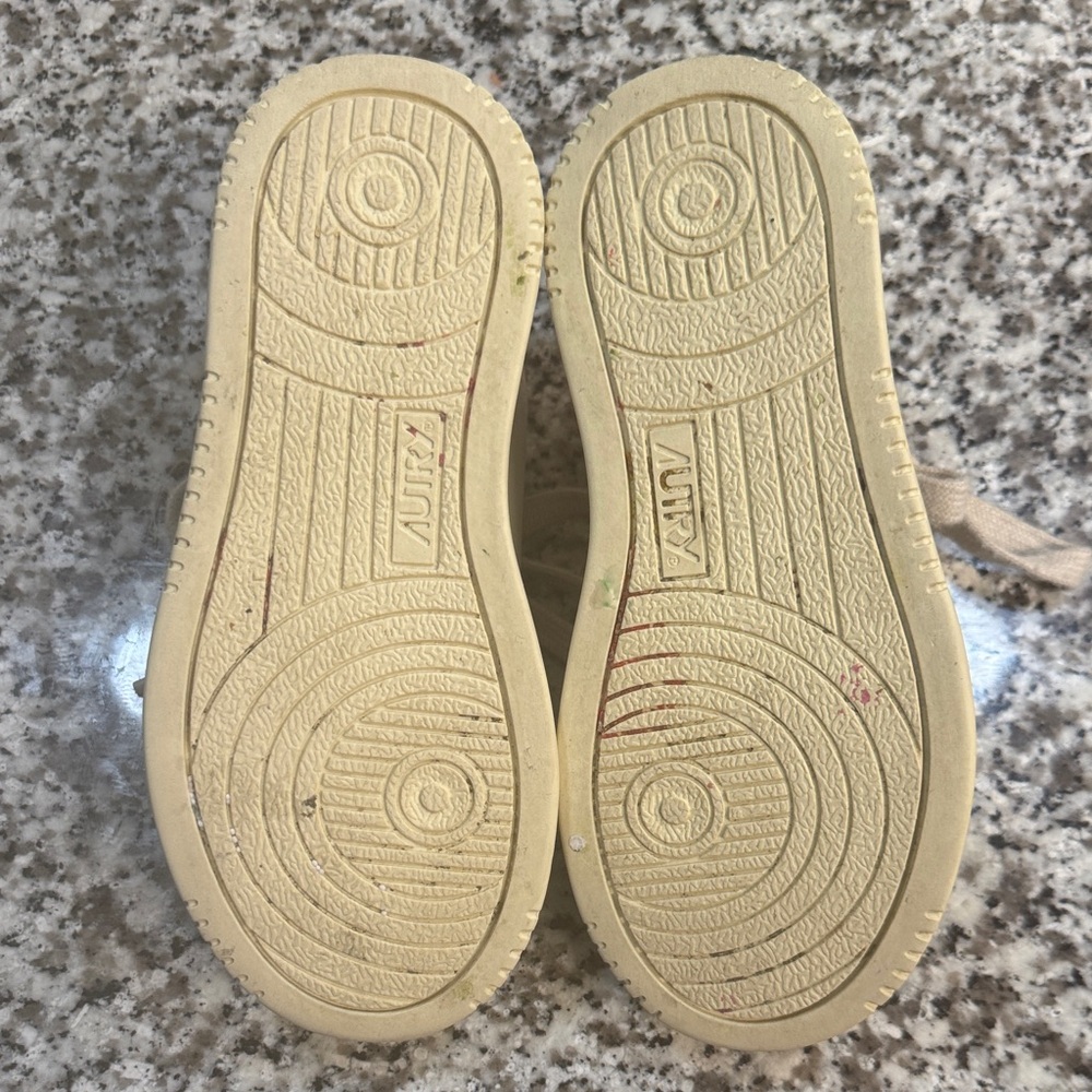 Autry Green & White Kids Leather Sneakers - Picture 6 of 6